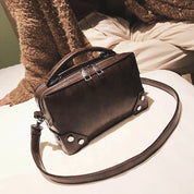 Skylar | Vintage Compact Handbag with Crossbody Strap