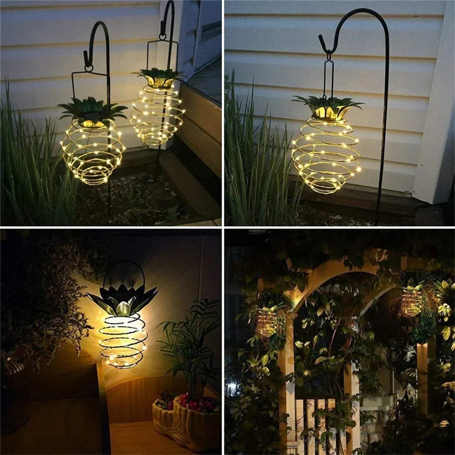 Solar Garden Lights - Waterproof Pineapple Design Outdoor Lamp with Intelligent Control-2