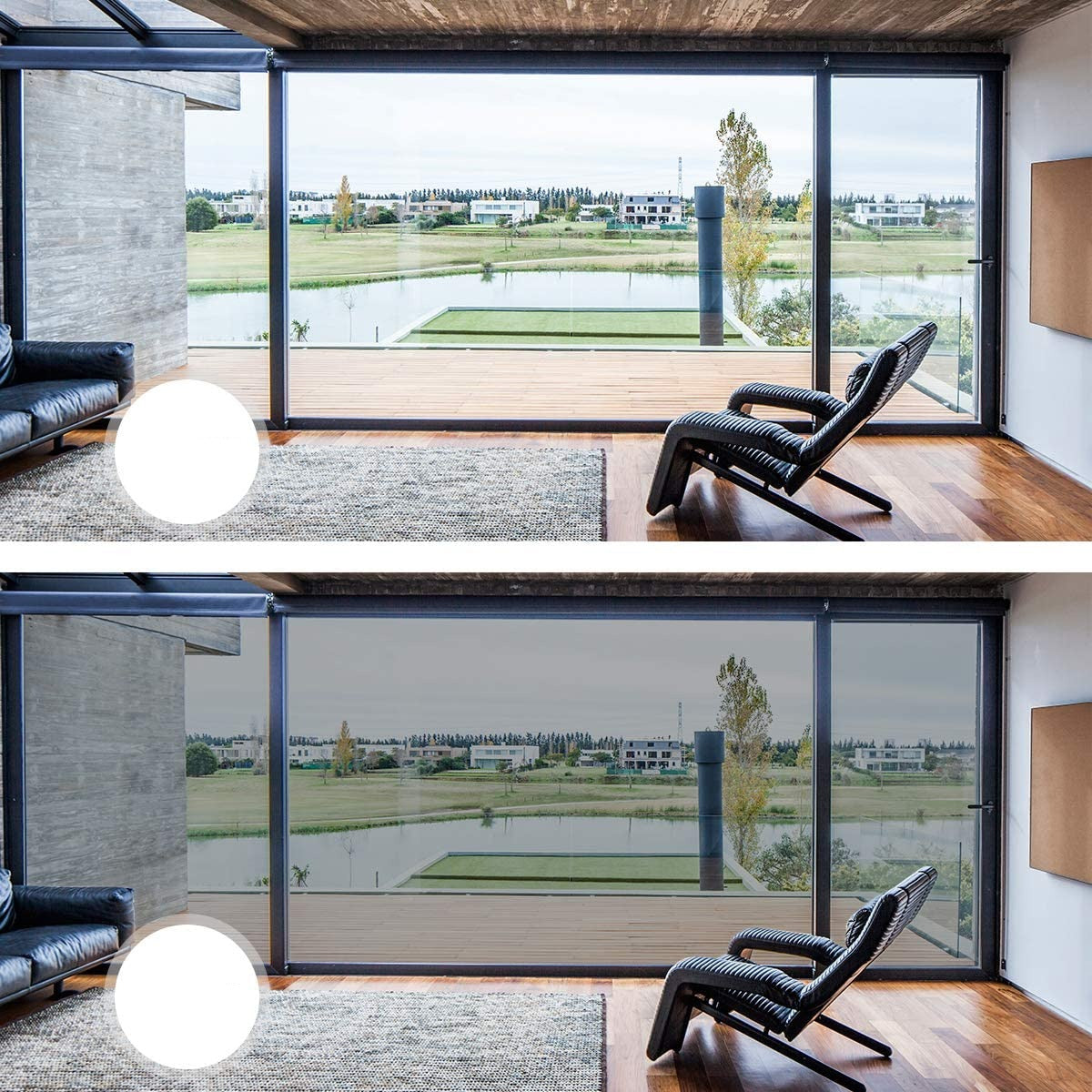 Unilateral privacy window film