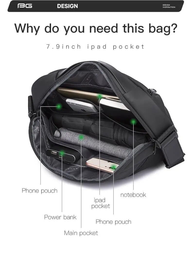 Guardian | Smart Anti-Theft USB Charging Sling Bag