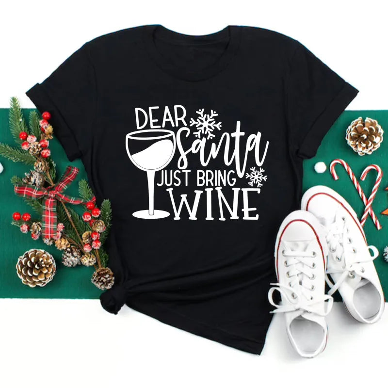 Gabriella | Stylish Christmas Wine Glass Shirt