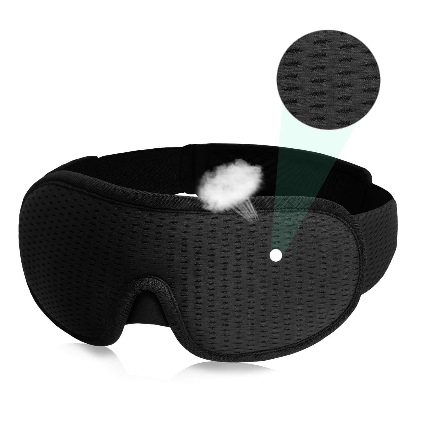 Light-blocking and softly padded 3D sleeping mask