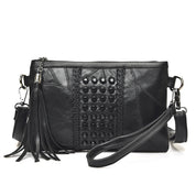 Miranda | Chic Studded Crossbody Clutch with Tassel Accent