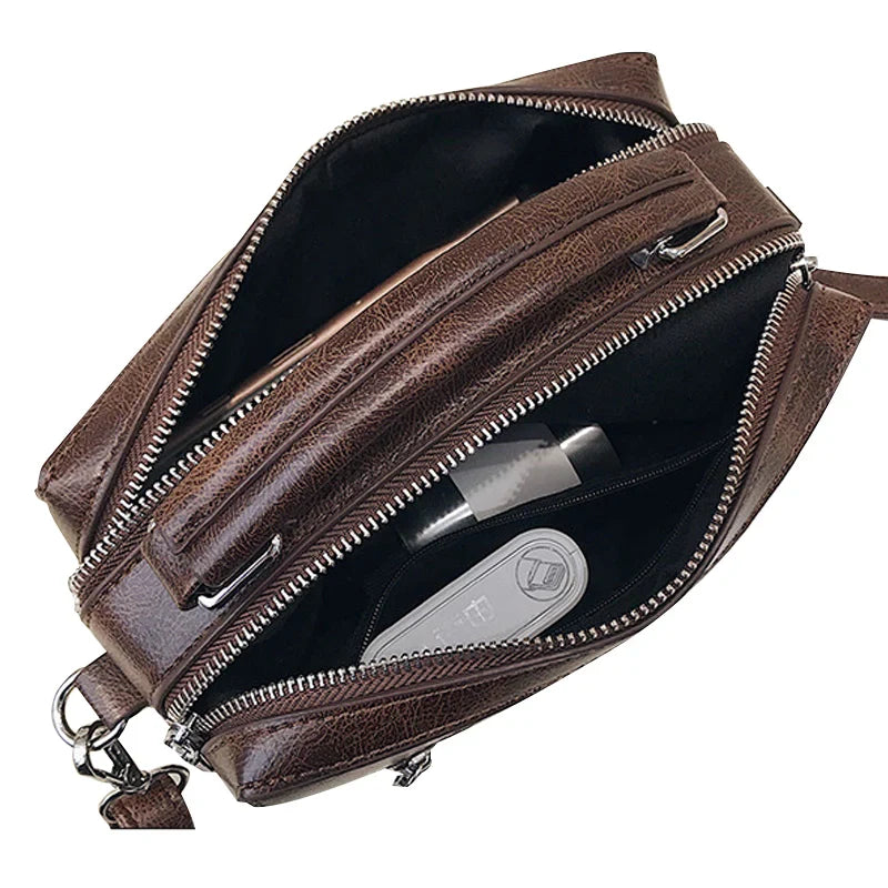 Skylar | Vintage Compact Handbag with Crossbody Strap