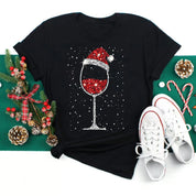 Gabriella | Stylish Christmas Wine Glass Shirt