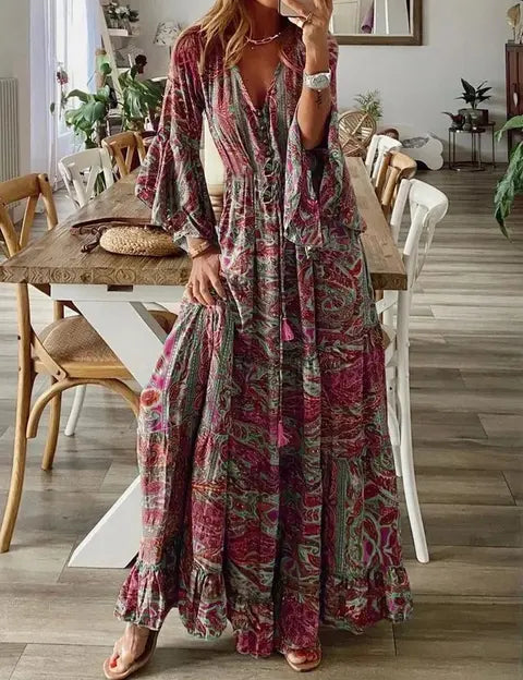 Hoge-Taille-V-Hals-Flare-Mouw-Bedrukte-Jurk-Voor-Dames-Lange-Jurk-Bohemian-Stijl-Vakantie.jpg_640x640_999f0ca4-d94a-4e13-95f9-a4bb7eac2818.webp