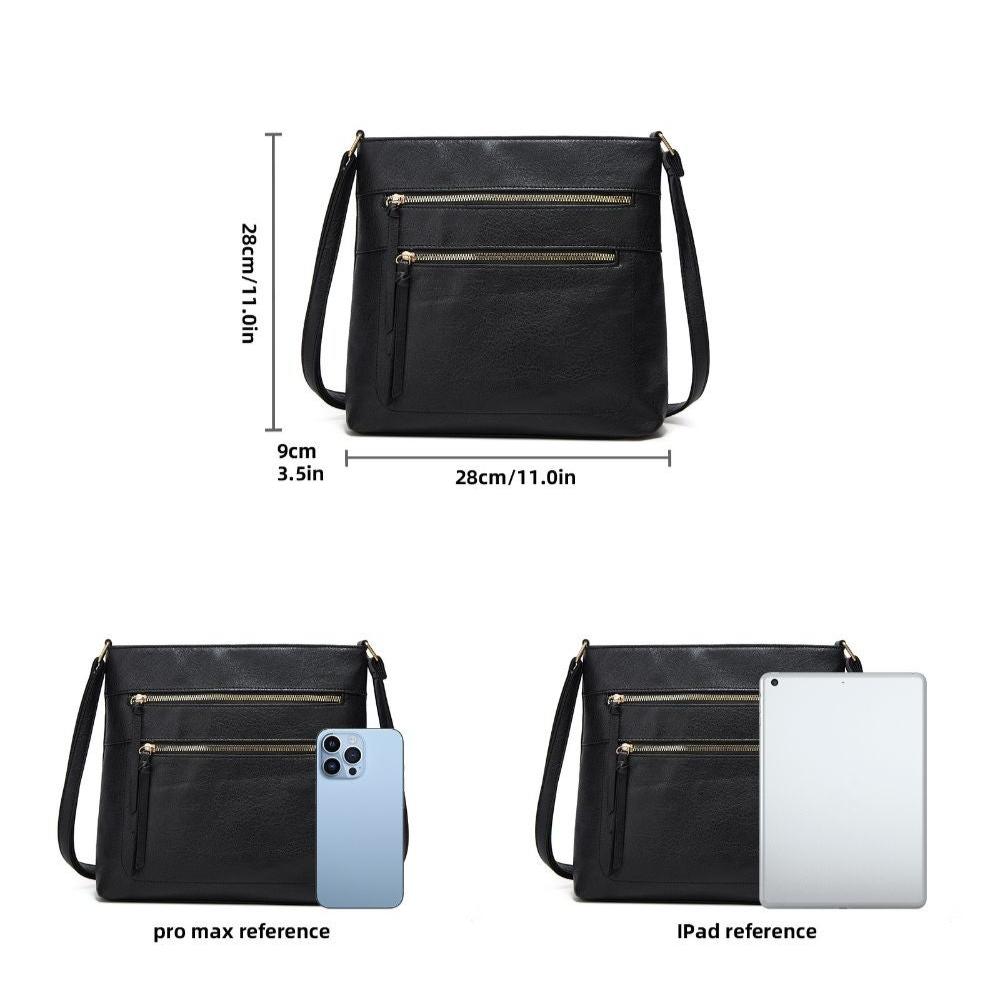 Kristina | Sleek Crossbody Bag with Dual Zipper Pockets