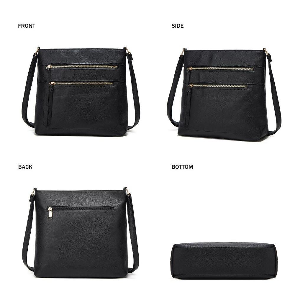 Kristina | Sleek Crossbody Bag with Dual Zipper Pockets