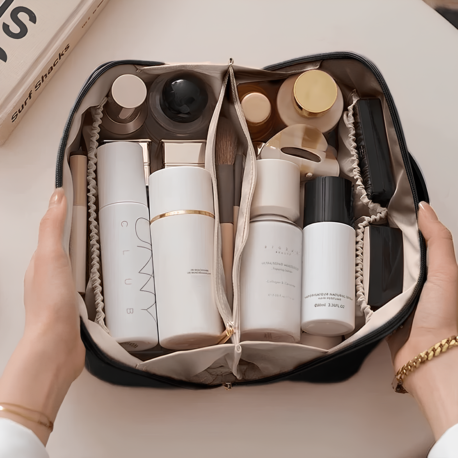 Livia | Chic and Stylish Travel Makeup Clutch