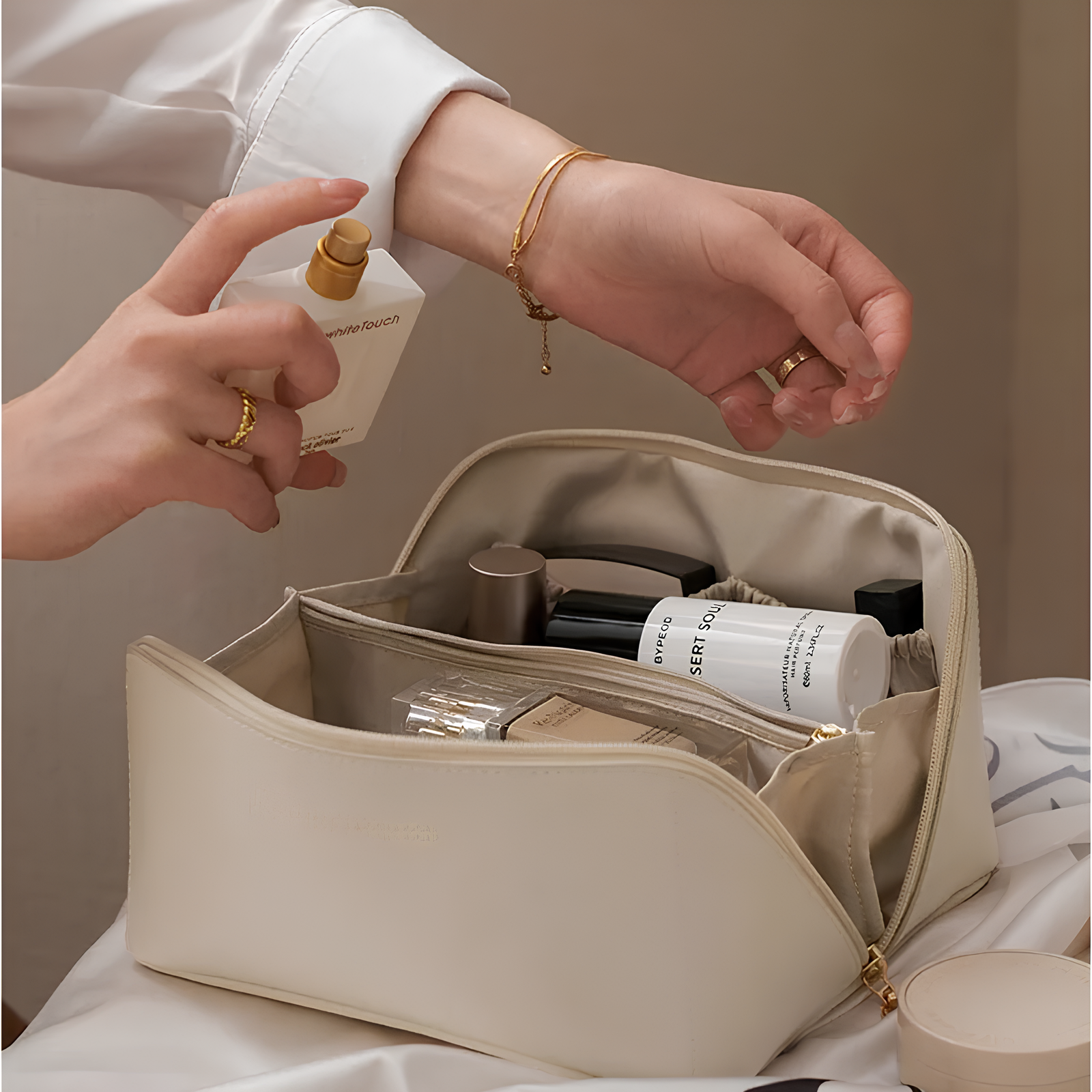 Livia | Chic and Stylish Travel Makeup Clutch