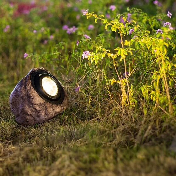 RockyLight - Solar-Powered Outdoor Light with Stone Design for Landscape Lighting-5