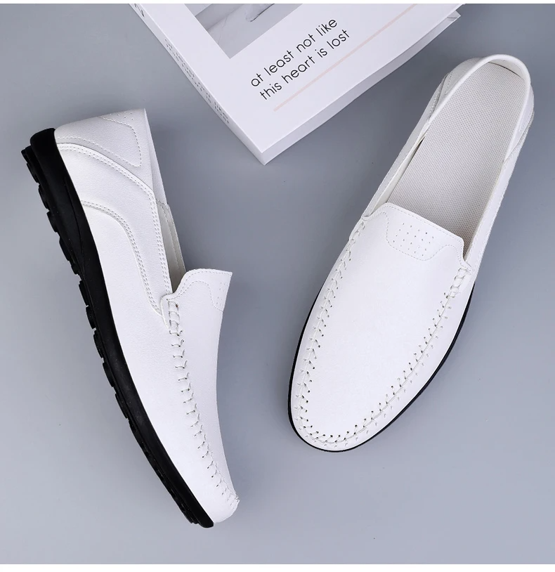 Stylish ENZO Italian Loafers for Men - Luxurious PU Leather Design
