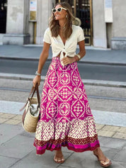Livy | Long Summer Skirt in Retro Boho Style