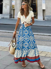 Livy | Long Summer Skirt in Retro Boho Style
