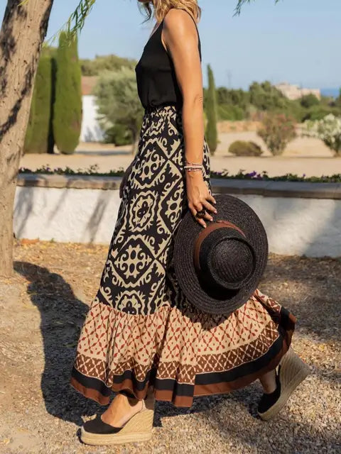 Livy | Long Summer Skirt in Retro Boho Style