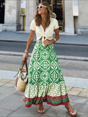 Livy | Long Summer Skirt in Retro Boho Style