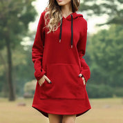 Ami| Long Warm Hoodie Dress