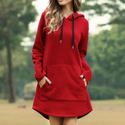 Ami| Long Warm Hoodie Dress