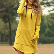 Ami| Long Warm Hoodie Dress