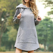 Ami| Long Warm Hoodie Dress