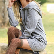 Ami| Long Warm Hoodie Dress