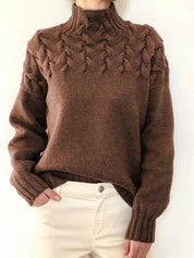 Knitted turtleneck sweater women - Paloma