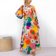 Maxi dress with floral print - Floral