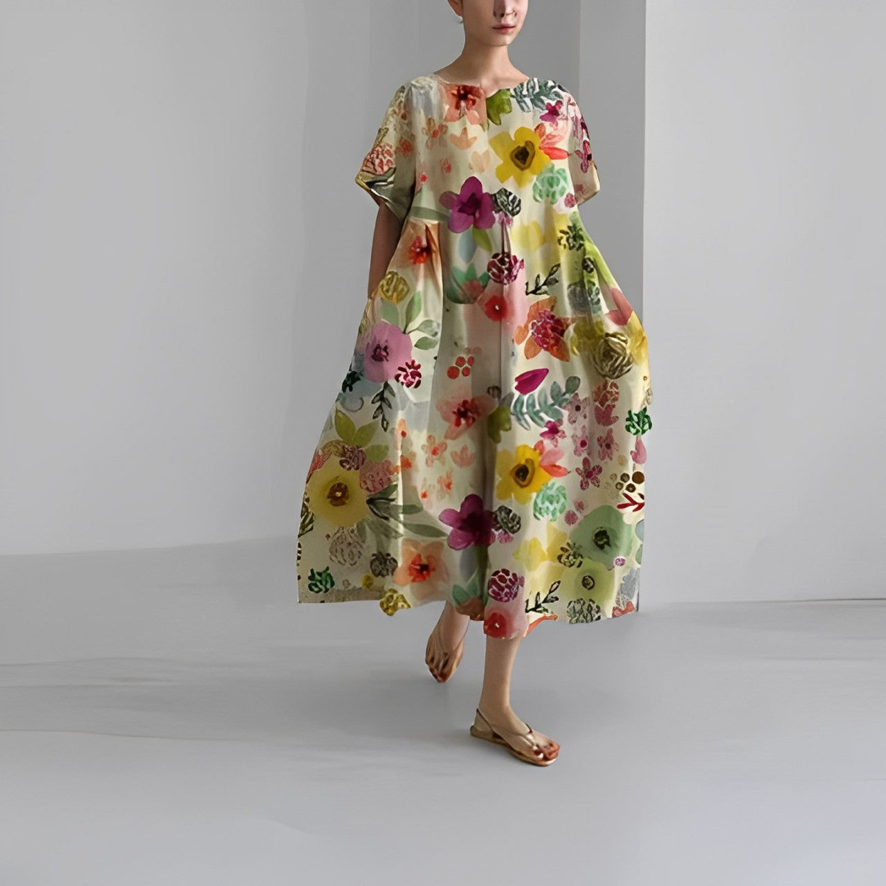 Lotina | Boho Floral Dress