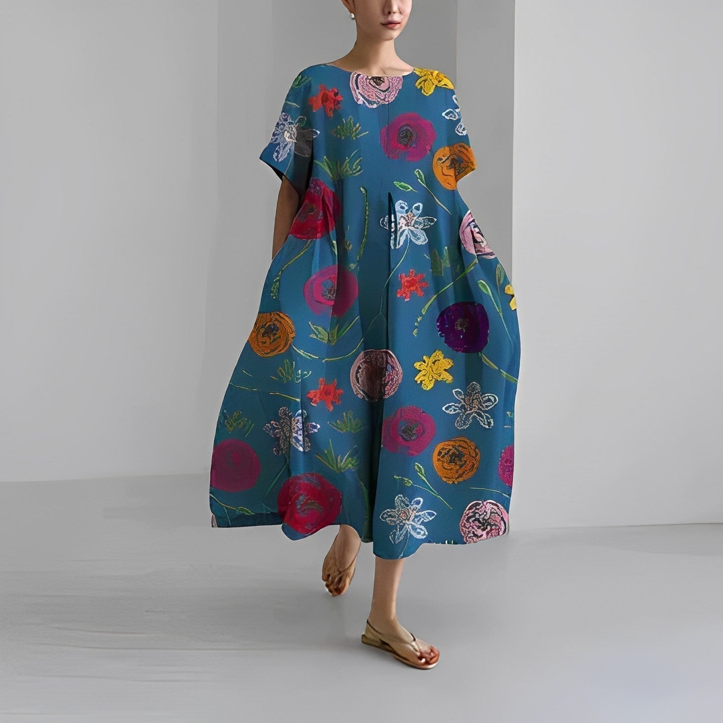 Lotina | Boho Floral Dress