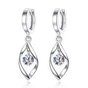 CrystalTwist | Dazzling Drop Earrings for Refined Glamour