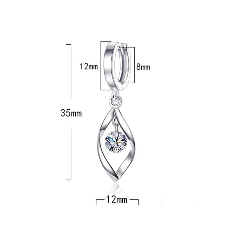 CrystalTwist | Dazzling Drop Earrings for Refined Glamour