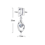 CrystalTwist | Dazzling Drop Earrings for Refined Glamour