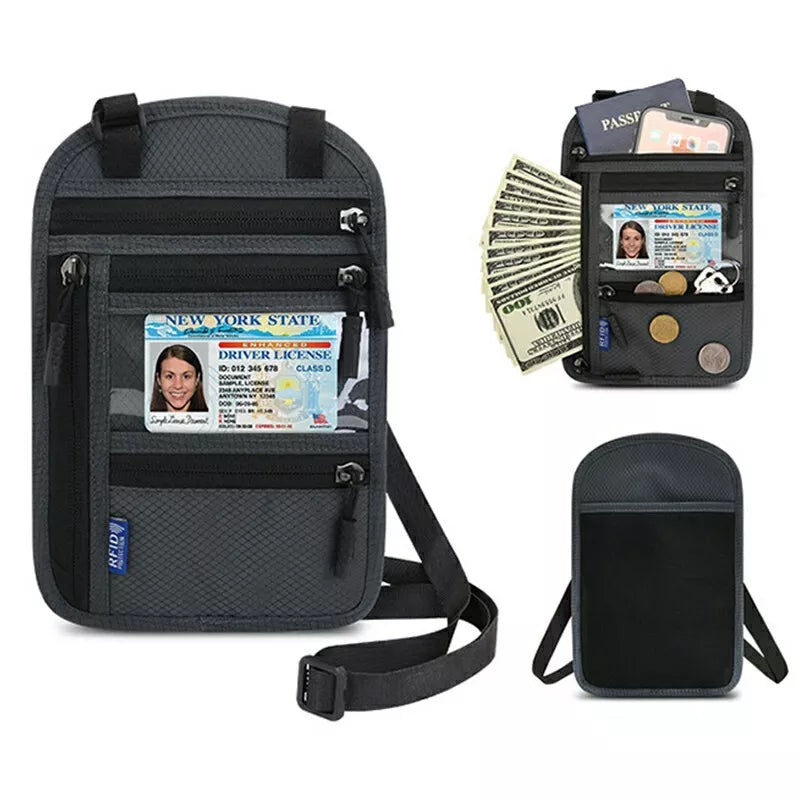 Zaylee | RFID-blocking travel neck wallet