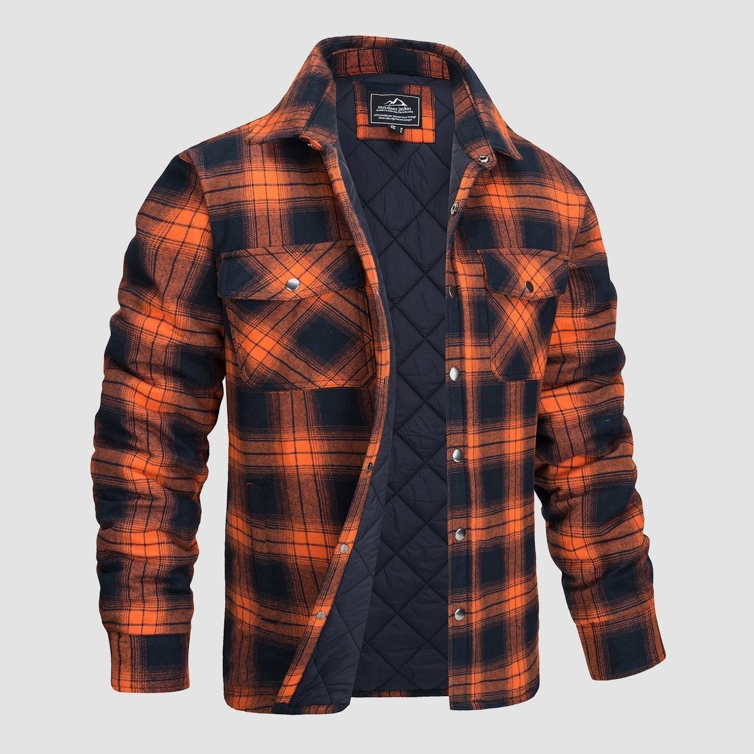 Ian | Thick Checkered Flannel Polo Shirt