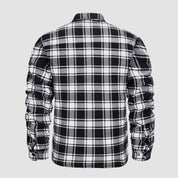 Ian | Thick Checkered Flannel Polo Shirt
