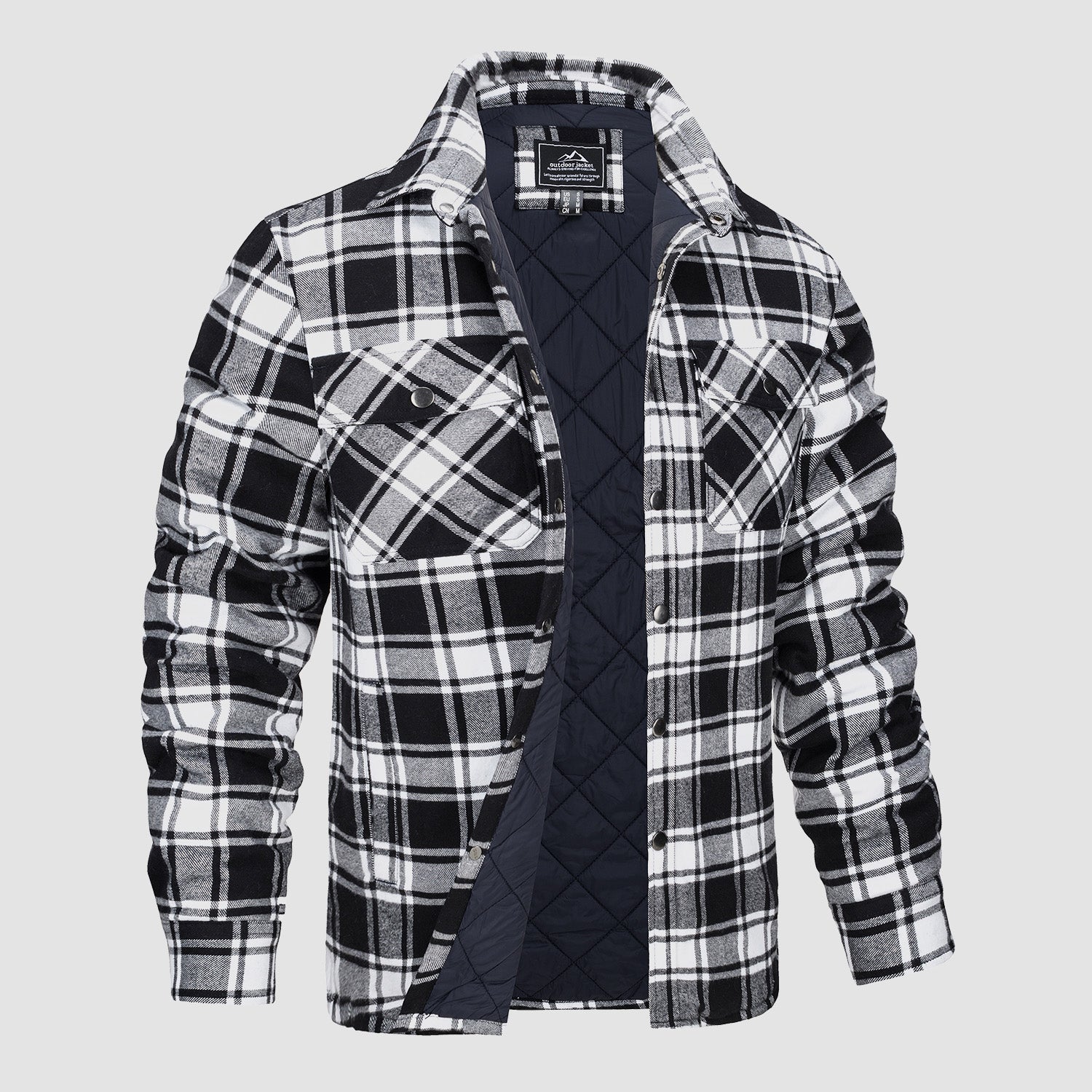 Ian | Thick Checkered Flannel Polo Shirt