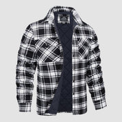 Ian | Thick Checkered Flannel Polo Shirt