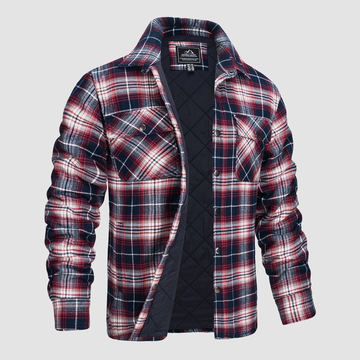 Ian | Thick Checkered Flannel Polo Shirt