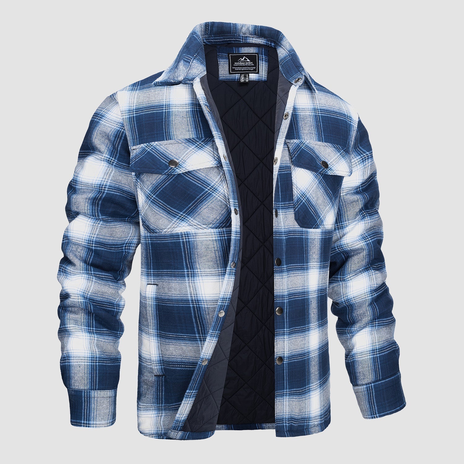 Ian | Thick Checkered Flannel Polo Shirt