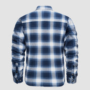 Ian | Thick Checkered Flannel Polo Shirt