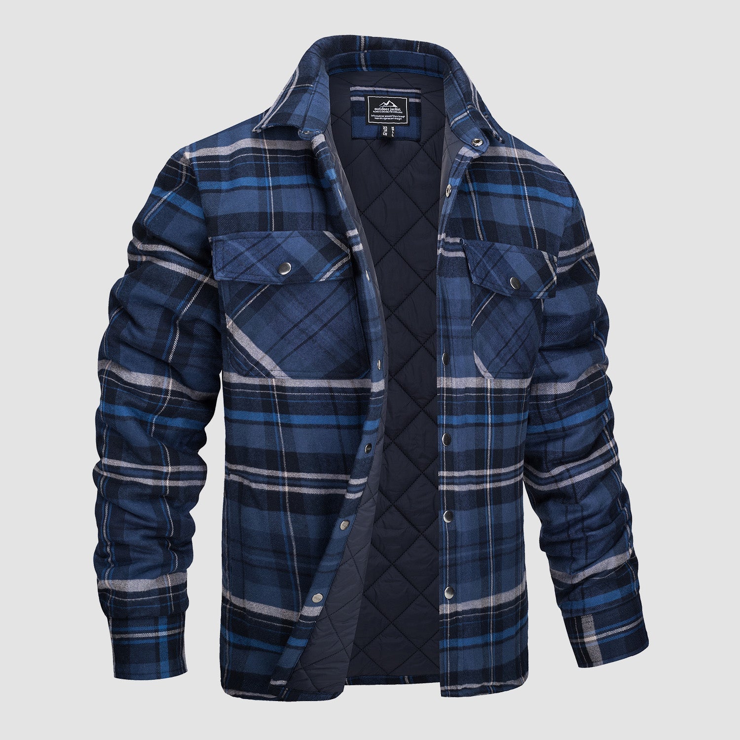 Ian | Thick Checkered Flannel Polo Shirt