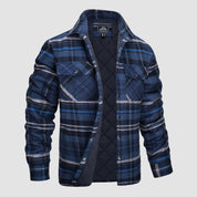 Ian | Thick Checkered Flannel Polo Shirt