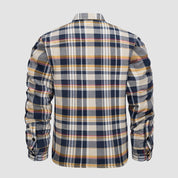 Ian | Thick Checkered Flannel Polo Shirt