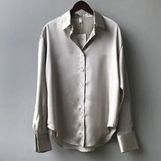 Amily | Casual Loose Satin Blouse