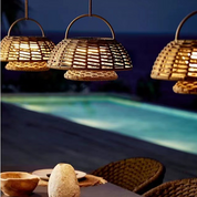 Eco-Friendly Bamboo Outdoor Lamp - Weather-Resistant LED Light Fixture-5