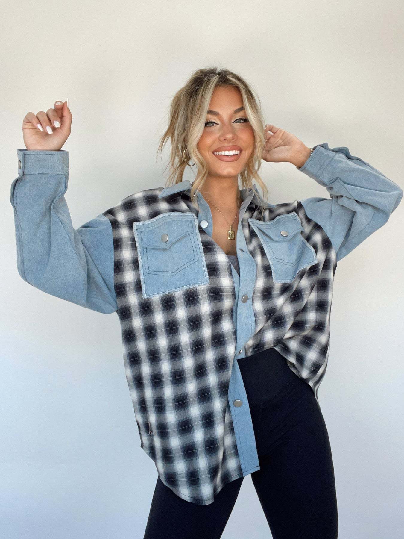 Lily| Stylish Oversize Retro Denim Shirt