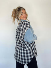 Lily| Stylish Oversize Retro Denim Shirt