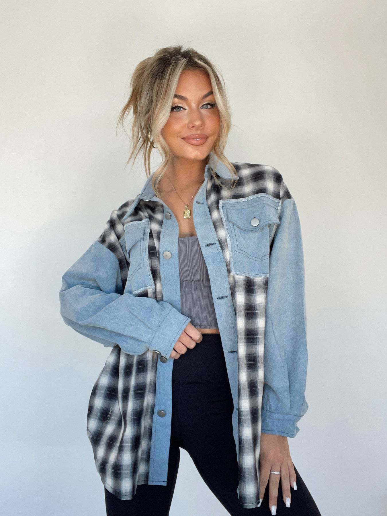 Lily| Stylish Oversize Retro Denim Shirt