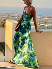 Stephanie | Chic Floral Off-Shoulder Maxi Dress