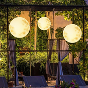 Moon-Shaped Outdoor Lamp - Weatherproof LED Garden Light Fixture for Enchanting Illumination-3